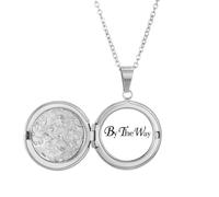 By The Way English Quote Art Deco Fashion Locket Necklace Hold Picture Jewelry Birthday Gift
