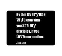 By This Everyone Will Know That You Are My Disciples Decorative Metal Sign Fashion Chic Restaurants Wall Art Plaques Home Decor Metal Plaque for Gate Kitchen Home 10x14 Inch