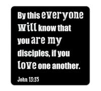 By This Everyone Will Know That You Are My Disciples Metal Sign 12x12 Inch Funny Novelty Men Porch Business Home Decor Garage Signs Wall Art Plaques for Kitchen