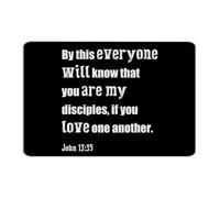 By This Everyone Will Know That You Are My Disciples Metal Sign 12x18 Inch Custom Front Door Outside Cabin Man Cave Decor Garage Signs Wall Art Plaques for Fence