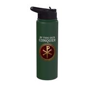 By This Sign Conquer Ancient Roman History Chi Rho Stainless Steel Insulated Water Bottle