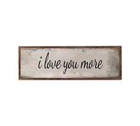 by Unbranded Framed Wood Plaques Laundry Motto Wall Art I Love You More Rusitc Wood Hanging Plaque Farmhouse Wooden Signs for Kitchen Bathroom 6x20 Inch