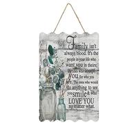 by Unbranded Funny Sign Family Isn't Alway Blood.It's The People in Your Life Who Want You in Theirs Room Decor Wooden Sign Farmhouse Wood Rustic Family Wall Decor Signs Home 8x12 Inch/20x30 cm