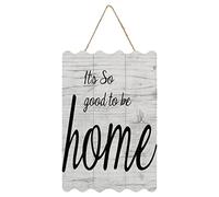 by Unbranded Its So Good To Be Home Sign Hanging Wood Sign with Rope Wall Decor Rustic Sign with Saying Quotes Decorative Wooden Plaque Sign for Bedroom Kitchen 8x12 Inch
