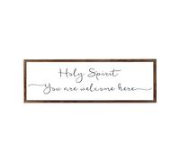by Unbranded Retro Wooden Wall Plaque Holy Spirit You Are Welcome Here Sign Wooden Frame 6x20 Inch Hanging Wood Sign for Home Decor Wall