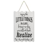 by Unbranded Vertical camping signs wood Enjoy The Little Things in Life Because One Day You Will Look Back 8x12 Antique Customized Garden Signs Personalized Retro-Looking Wooden House Signs