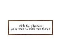 by Unbranded Vintage Wooden Signs for Nursery Holy Spirit You Are Welcome Here Wooden Frame 6x20 Inch Funny Signs for Home Decor Wall