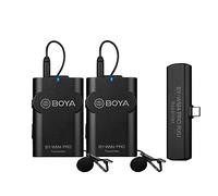 BY-WM4 Pro-K6 2.4 GHz Wireless Lavalier Microphone System Compatible with Android devices and other Type-C devices,Great for TikTok YouTube Facebook Live Stream Vlog Video Recording