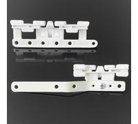 BY3-2 Central Brackets for Curtain Rod Extendible Rail Central Spare Parts for Extendable Poles White Universal Acrimo Swish Kirsch Stanley Valiant (1 pair, White)