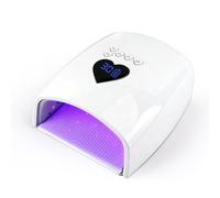 BY60 Cordless UV LED Nail Lamp - 220W Rechargeable Gel Polish Dryer with Auto Sensor, Fast-Curing Cordless Nail Light for Gel and Regular Polish (White)