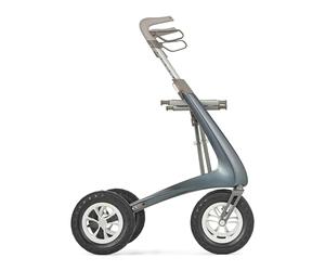 byACRE Carbon Overland | All terrain Carbon rollator | Big pneumatic wheels | Lightweight at only 6,7 kg | Foldable and with seat (Midnight Blue)