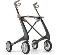 byACRE Carbon Ultralight Rollator Walker, 4.8 kg, Black, Regular | World's Lightest Carbon Rollator Walker with Seat for Seniors, Foldable Mobility Aid, Indoor and Outdoor Use