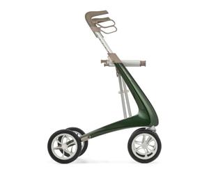 byACRE Carbon Ultralight Rollator Walker, 4.8 kg, British Green, Large | World's Lightest Carbon Rollator Walker with Seat for Seniors, Foldable Mobility Aid, Indoor and Outdoor Use