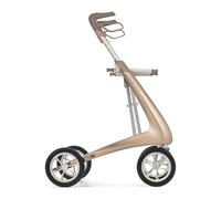 byACRE Carbon Ultralight Rollator Walker, 4.8 kg, Champagne Gold, Compact | World's Lightest Carbon Rollator Walker with Seat for Seniors, Foldable Mobility Aid, Indoor and Outdoor Use