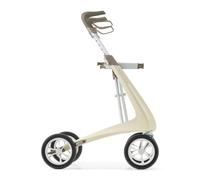 byACRE Carbon Ultralight Rollator Walker, 4.8 kg, Oyster White, Compact | World's Lightest Carbon Rollator Walker with Seat for Seniors, Foldable Mobility Aid, Indoor and Outdoor Use