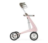 byACRE Carbon Ultralight Rollator Walker, 4.8 kg, Pale Rose, Regular | World's Lightest Carbon Rollator Walker with Seat for Seniors, Foldable Mobility Aid, Indoor and Outdoor Use