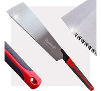 Byakko Tools Japanese Saw, 15 TPI, 265mm, Kataba Japanese Pull Saw with Triple Bevelled Teeth | High Carbon Steel Blade Hand Saw with Rubber Layered Handle
