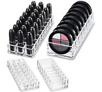 byAlegory Acrylic Lipstick & Acrylic Compact Makeup Organizer for Bronzer Highlighter Powder & Blush | 32 Space Cosmetic Storage