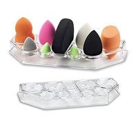 byAlegory Acrylic Makeup Beauty Sponge Organiser & Drying Stand | 9 Spaces Fits All Brands