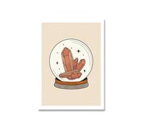 BYAMBD Aesthetic Pictures Abstract Mystic Hand Sun And Moon Scene Boho Posters Print Wall Art Aesthetics Canvas Painting For Living Room Home Decor(D,40x50cm)