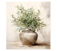 BYAMBD Aesthetic Pictures Frameless Retro Mediterranean Poster Prints Lemon Olive Tree Italian Landscape Canvas Printing Bedroom Home Living Room Decor(D,30x45cm)