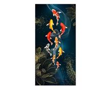 BYAMBD Aesthetic Pictures Koi Fish Feng Shui Carp Pictures Canvas Painting No Frame Wall Art Poster For Living Room Modern Gallery Interior Home Decor(B1,40x80CM)