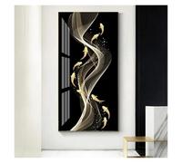 BYAMBD Aesthetic Pictures Koi Fish Feng Shui Carp Pictures Canvas Painting No Frame Wall Art Poster For Living Room Modern Gallery Interior Home Decor(U,40x80CM)