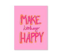 BYAMBD Aesthetic Pictures Pink Cocktail Poster Prints Balloon Puppy Making Happy Leopard Butterfly Canvas Painting For Living Room Home Pantry Wall Art Decor(B,20x30cm)