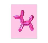BYAMBD Aesthetic Pictures Pink Cocktail Poster Prints Balloon Puppy Making Happy Leopard Butterfly Canvas Painting For Living Room Home Pantry Wall Art Decor(A,30x40cm)