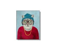 BYAMBD Aesthetic Pictures Rabbit Elephant Illustration Poster No Frame Fashion Animals Cat Dog Canvas Painting Funny Cute Wall Art For Home Decoration(N,20x30cm)