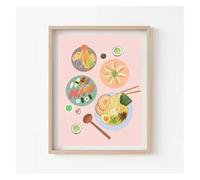 BYAMBD Aesthetic Pictures Unframed Japanese Dinner Friend Family Food Chinese Indian Vietnamese Posters Print Canvas Painting Wall Art For Home Decor(P,30x40cm)