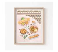 BYAMBD Aesthetic Pictures Unframed Japanese Dinner Friend Family Food Chinese Indian Vietnamese Posters Print Canvas Painting Wall Art For Home Decor(I,20x30cm)