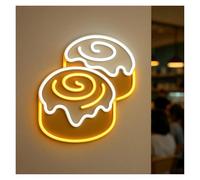 BYAMBD Home Bar Decor Cinnabon Neon Sign USB Dimmer Switch Business Window Display Cafe Bakery Shop Pastries with Coffee Wall Decor 40cm(Style 3)