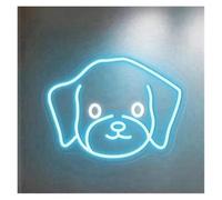 BYAMBD Home Bar Decor Dog Neon Sign Animal LED Light USB Powered for Bedroom Home Dog Pets House Room Personalized Wall Decor(Ice Blue,45x35cm)