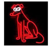 BYAMBD Home Bar Decor Dog Neon Sign Cute Animal Pet LED Light Dimmable for Bedroom Gaming Room Party Bar Birthday Wall Decor USB Powered 34cmx36cm