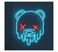BYAMBD Home Bar Decor Dripping Bear Neon Sign Cute Animal LED Light Adjustable Brightness for Kids Bedroom Game Room Bar Wall Decor 50cm(Multicolor)