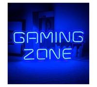 BYAMBD Home Bar Decor Gaming Zone Neon Sign LED Lights for Wall Decor USB Powered Lamp Bedroom Bar Shop Game Room for Game Lover(17x40cm)