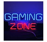 BYAMBD Home Bar Decor Gaming Zone Neon Sign LED Lights for Wall Decor USB Powered Lamp Bedroom Bar Shop Game Room for Game Lover(40x17cm)
