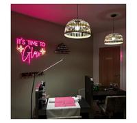 BYAMBD Home Bar Decor It's Time to Glow Neon Signs USB Powered Adjustable Brightness Letter Neon Lights Suitable for Wall Decor(E,30cmx45cm)