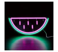 BYAMBD Home Bar Decor LED Watermelon Shaped Neon Sign USB Power Supply, Fruits Light for Wedding Birthday Party Game Room Home Wall Decor