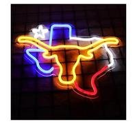 BYAMBD Home Bar Decor Longhorn Neon Sign LED Light for Room Bar Texas Wall Decor Western for Friends Colleague Partner