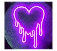 BYAMBD Home Bar Decor Love LED Heart Neon Sign Light for Bedroom Girl's Room Party Studio Shop Decor Melt Heart(E,50X40CM)