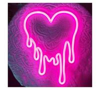 BYAMBD Home Bar Decor Love LED Heart Neon Sign Light for Bedroom Girl's Room Party Studio Shop Decor Melt Heart(D,40X30CM)