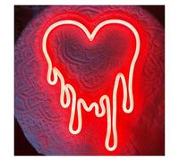 BYAMBD Home Bar Decor Love LED Heart Neon Sign Light for Bedroom Girl's Room Party Studio Shop Decor Melt Heart(F,50X40CM)