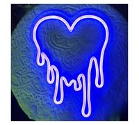 BYAMBD Home Bar Decor Love LED Heart Neon Sign Light for Bedroom Girl's Room Party Studio Shop Decor Melt Heart(B,50X40CM)