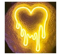 BYAMBD Home Bar Decor Love LED Heart Neon Sign Light for Bedroom Girl's Room Party Studio Shop Decor Melt Heart(G,31X23CM)
