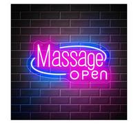 BYAMBD Home Bar Decor Massage Neon Sign Massage Room Business Signage Spa Salon Wellness Center Hanging Wall Decor LED Light 40.64cmх20.32cm
