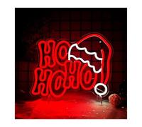 BYAMBD Home Bar Decor Neon Sign HOHOHO USB Powered Wall Art for Holiday Atmosphere, Party, Bar, Club, Home Decor, 35x31.7cm
