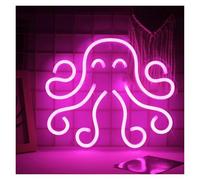 BYAMBD Home Bar Decor Octopus Neon Signs Ocean Display Room LED Neon Light USB Powered Acrylic Wall Decoration for Bedroom 30cm×35cm