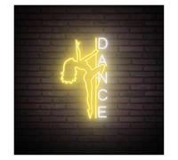 BYAMBD Home Bar Decor Pole Dancing Neon Sign,Dancer Neon Sign, Dance Studio Decoration, Dance Party Home Bedroom Decor 45cmx20cm(B)